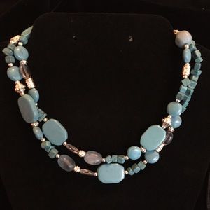 VINTAGE Blue Stone Necklace